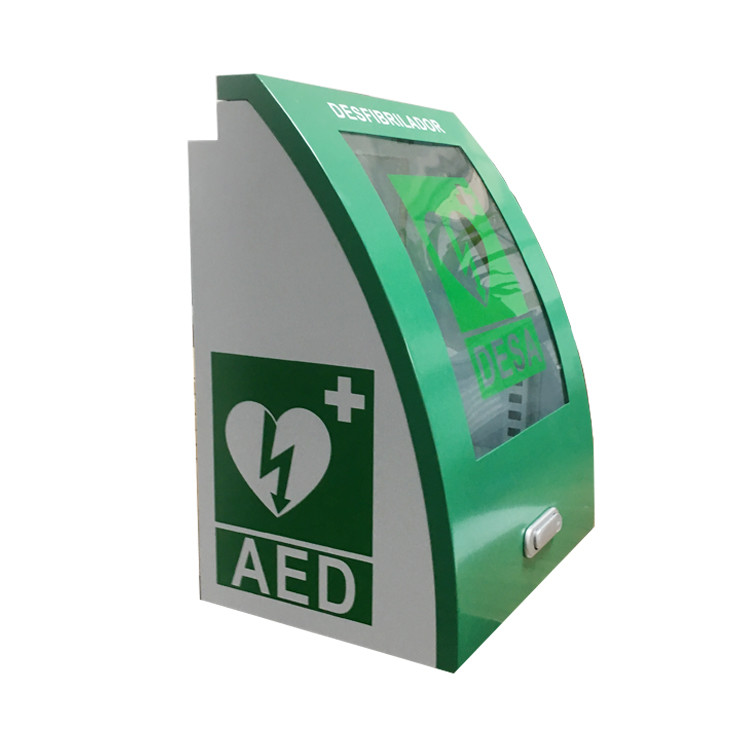 CE одобрил Curvy шкаф дефибриллятора стены AED с прокладкой Ilumination СИД