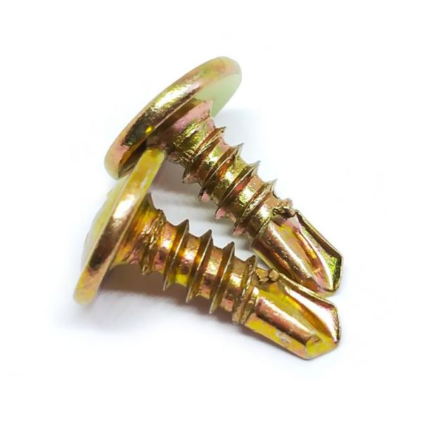 O zinco amarelo Pan Head Self Drilling Metal parafusa resistente à corrosão