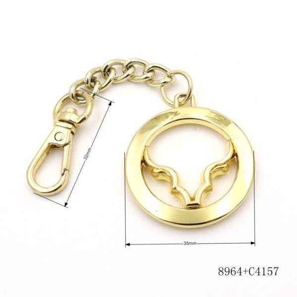 17mm Swivel Snap Hook Gold / Rose Gold Swivel Clasp Hooks For Keychain Accessories