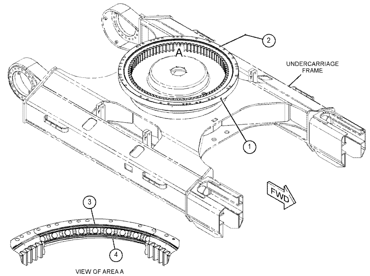 320GC Slewing Bearing for Excavator Spare Parts 486-7405 4867405 Slew Ring Swing Circle OEM