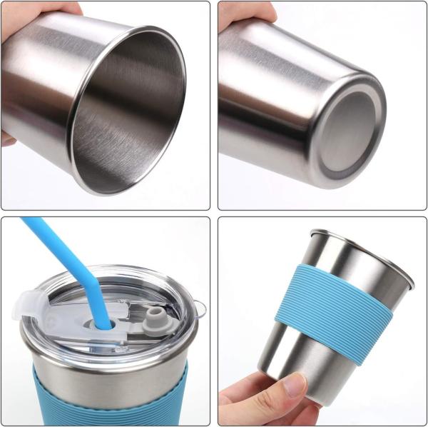 Stainless Steel Children Smoothie Drinking Sippy Cups Electric Hot Water Cup with Break Resistant Feature
