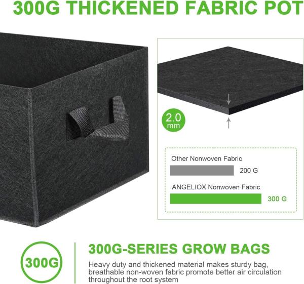 Fabric Raised Garden Bed 6x3x1ft Garden Grow Bed Bags for Growing Herbs, Flowers and Vegetables 128 Gallon