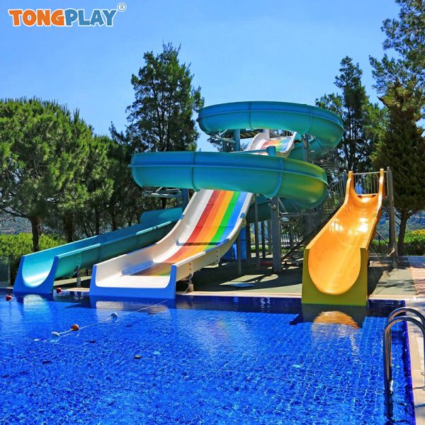 Commercial Water Park Swimming Pool Slides Fiberglass High Quality for Sale