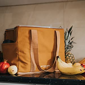 Cooler Bag For Frozen Cold Hot Food And Drinks - Insulated Bag For Beach, Picnic, Grocery Shopping Bags