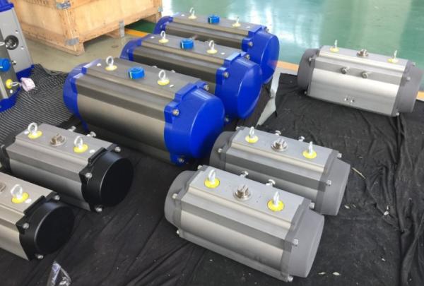 Dual Action Rack And Pinion Pneumatic Rotary Actuator 90 Degree Rotation