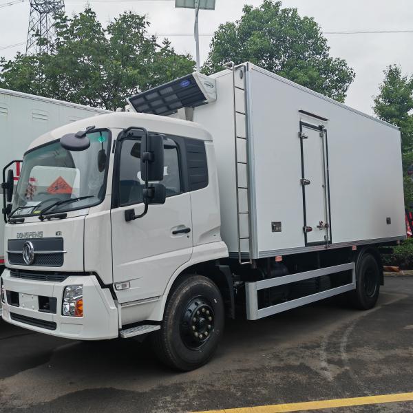 Dongfeng KR Hydraulic Lift Gate Transport Food Truck With Carrier Refrigerator Freezer Box 