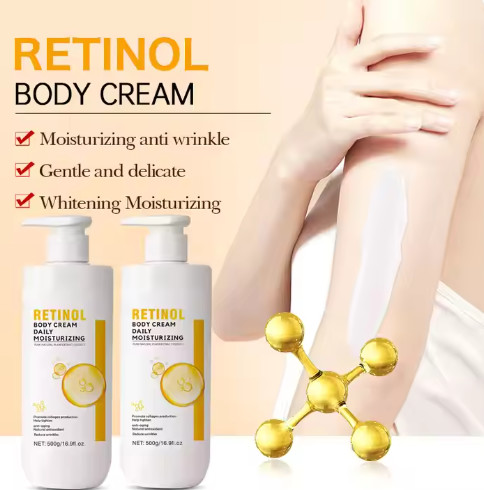 Loción Corporal Reafirmante con Retinol de Marca Privada, Aceite de Coco, Loción Hidratante OEM