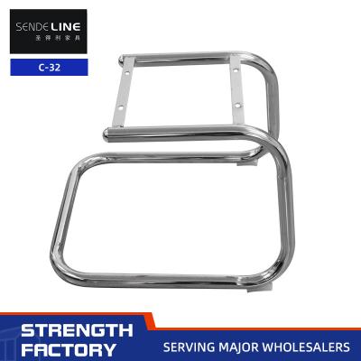 32mm Tube Office Chair Metal Frame Black /  Chrome Office Chair Accessories Parts