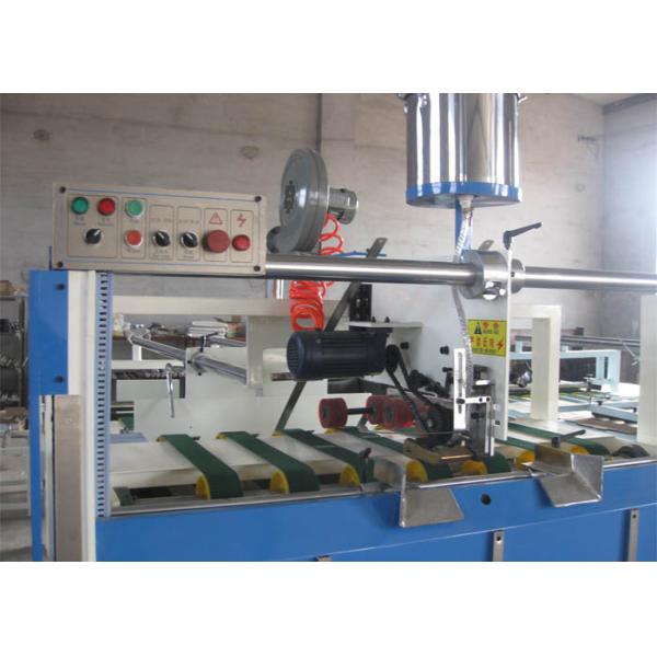 Semi Auto Gluing Folder Making Machine , Paper Glue For Carton Forming
