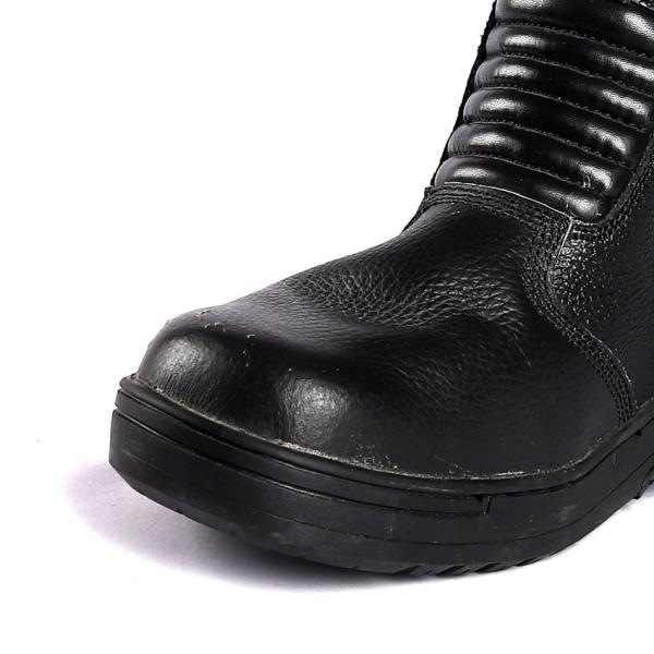 Chaussures de sécurité haute coupe en PU Sole Ultimate Comfort Tissu en cuir noir Supérieur Chaussures de sécurité pour hommes