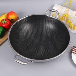 High Capacity Kitchen Wok Pan 18 / 10 Stainless Steel  Non Stick