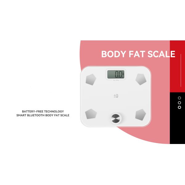 Eco Friendly Hotel Supplies battery-free technology smart bluetooth body fat scale