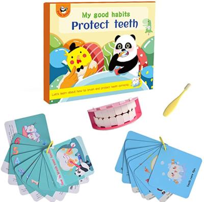 Interactive Early Childhood Development Toys Tooth Brushing Book Sets For Kids