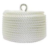 12mm White 3-Strand Polyester Rope for Marine Manual Anchor Winch