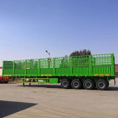 Tout neuf 3 essieux 60 tonnes 12,00R20 pneus 12 pneus remorque murale latérale post clôture semi-remorque de fret