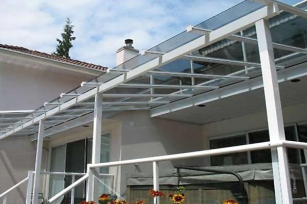 Fashionable Stainless Steel Glass Canopy Withstand 12 Level Strong Typhoon Impact