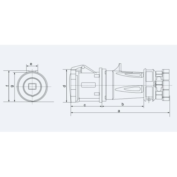 Промышленные электронические аксессуары IP67 водонепроницаемые соединители для наружных розетки CEE/IEC