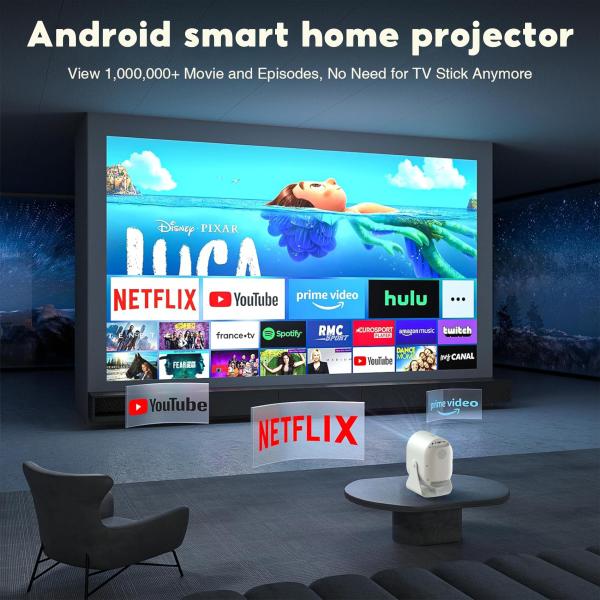 C1 Mini Portable Freestyle Projector HD Smart Android 11.0 Xiaoming Video Movie Projector