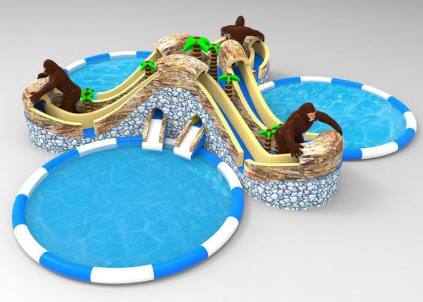 OEM Giant Fun Water Parks Three Pools Equipped Wide Vivid Color Image