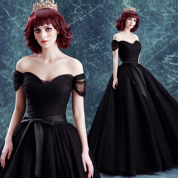Annual Meeting Host Dress Black Elegant Evening Dresses TSJY043