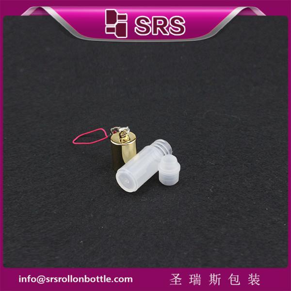 SRS Empty Cosmetic Mini Plastic Perfume Roll On Bottle 3ml With Hook