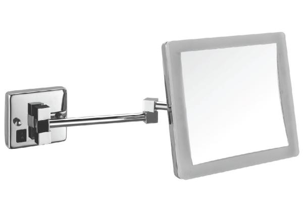 Stainless steel 304 Inox material brush Wall Mounted Bathroom mirror Vanity Decorative mirro Magnifying Swivel Mirror