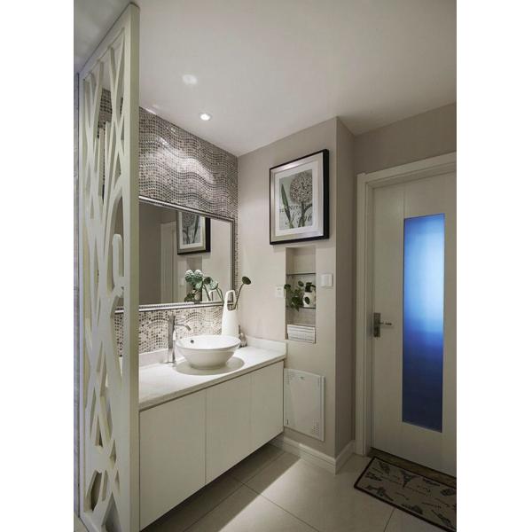 Ice Crack Glass Metal Mosaic Bathroom Backsplash Tile Special Chip Size