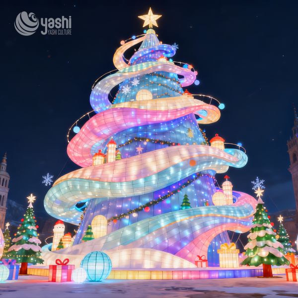 Large-Scale Artificial Christmas Tree Decorative Lanterns for Sale - Customizable in Size and Color