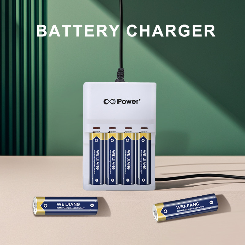 4 слота USB зарядное устройство для аккумуляторов AAA