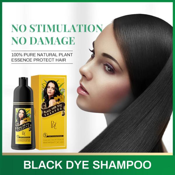 5 minutes fast dyeing magic grey coverage black hair dye shampoo