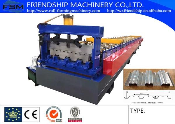 Trough Closed Lader Metal Deck Roll Former Machine With Hydraulic Station Customizable