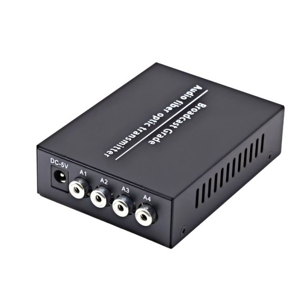 4 Channel RCA Audio Fiber Optical Extender Unidirectional Analog Audio Extender