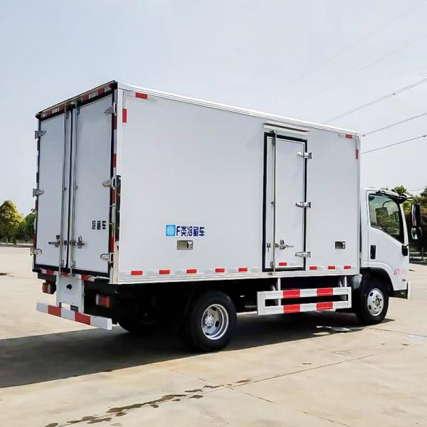 4100*2100*2100mm Box Dimensions Isuzu 2024 Battery Driven Refrigerator Truck Refrigeration Unit for Manual Transmission