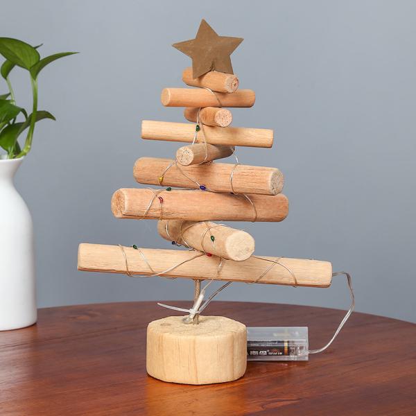 Custom Printing Artificial Xmas Trees Mini Wooden Decoration for Home Decor Christmas Tree