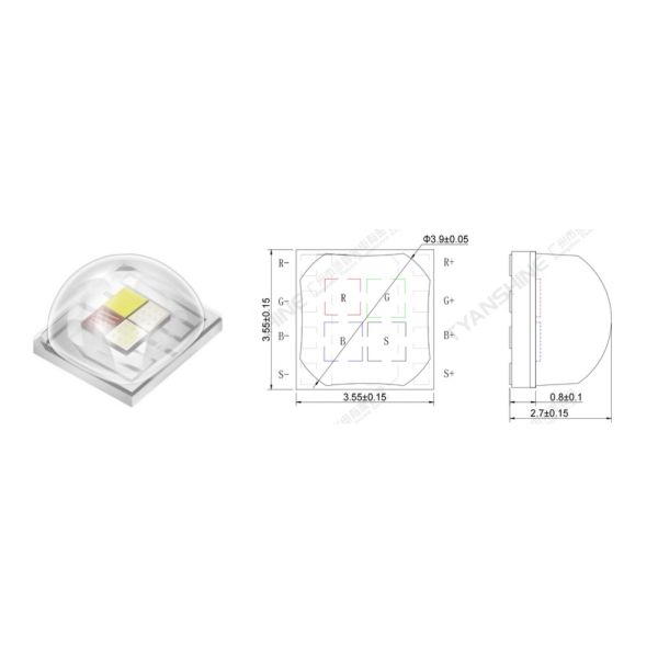 Ceramic SMD3535 LEDs RGBW 10Watt RGBL LED 4in1 SMD LED Components
