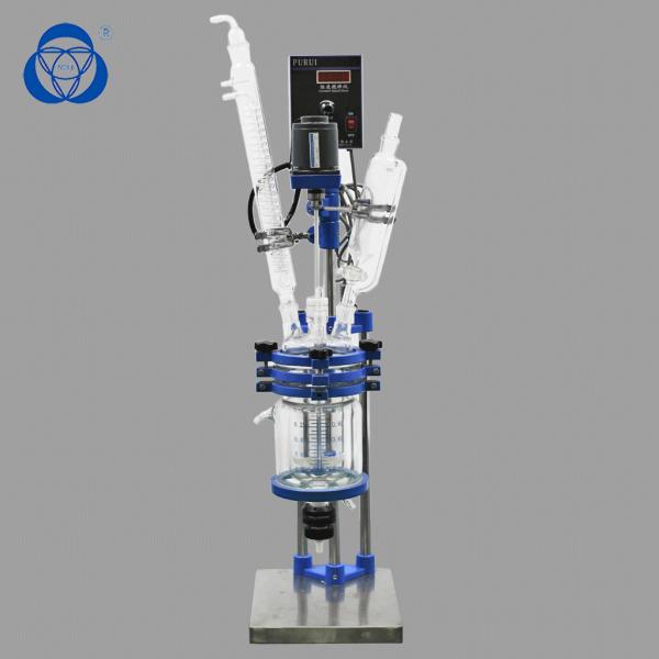 Double Layer Glass Reactor with Borosilicate 3.3 Glass and Semi-Automatic Control for Lab Use