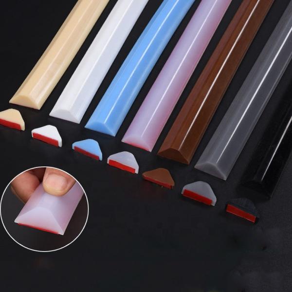 Easy-to-Install 50X30mm Silicone Water Stopper for Frameless Shower Door Threshold