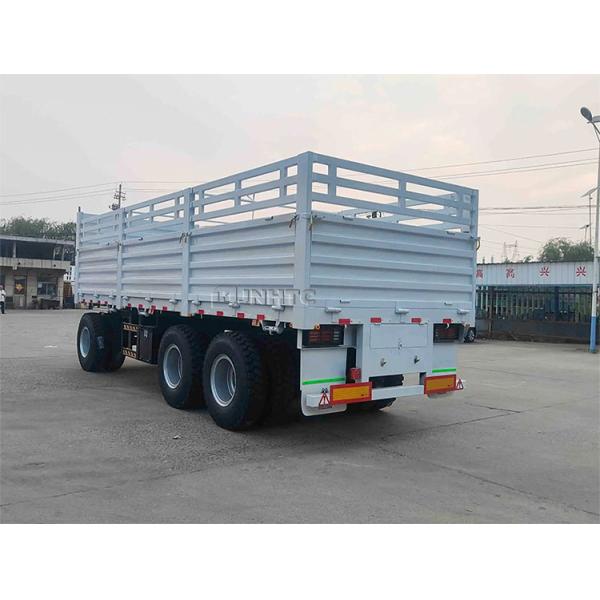 Trailer complet 3 essieux 40 tonnes de clôture de chargement Trailer complet avec barre de traction