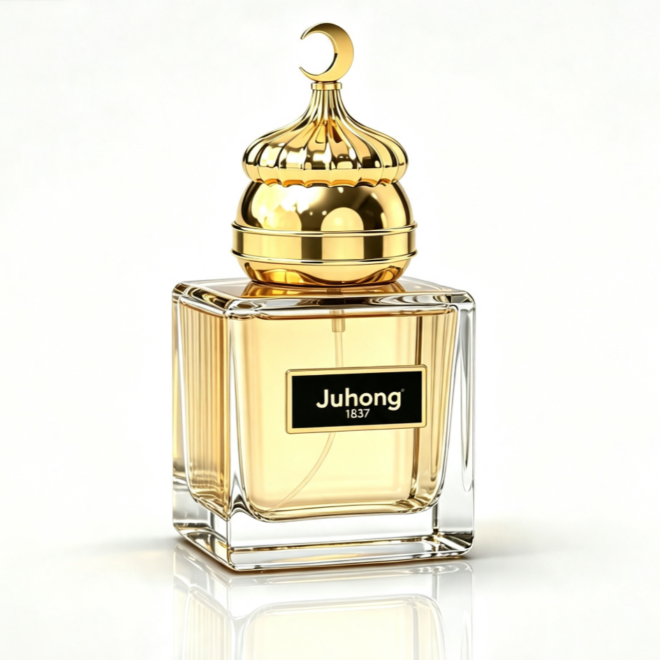 Crescent Moon Zamac Perfume Cap, Arabic Islamic Style Zinc Alloy Fragrance Bottle Lid