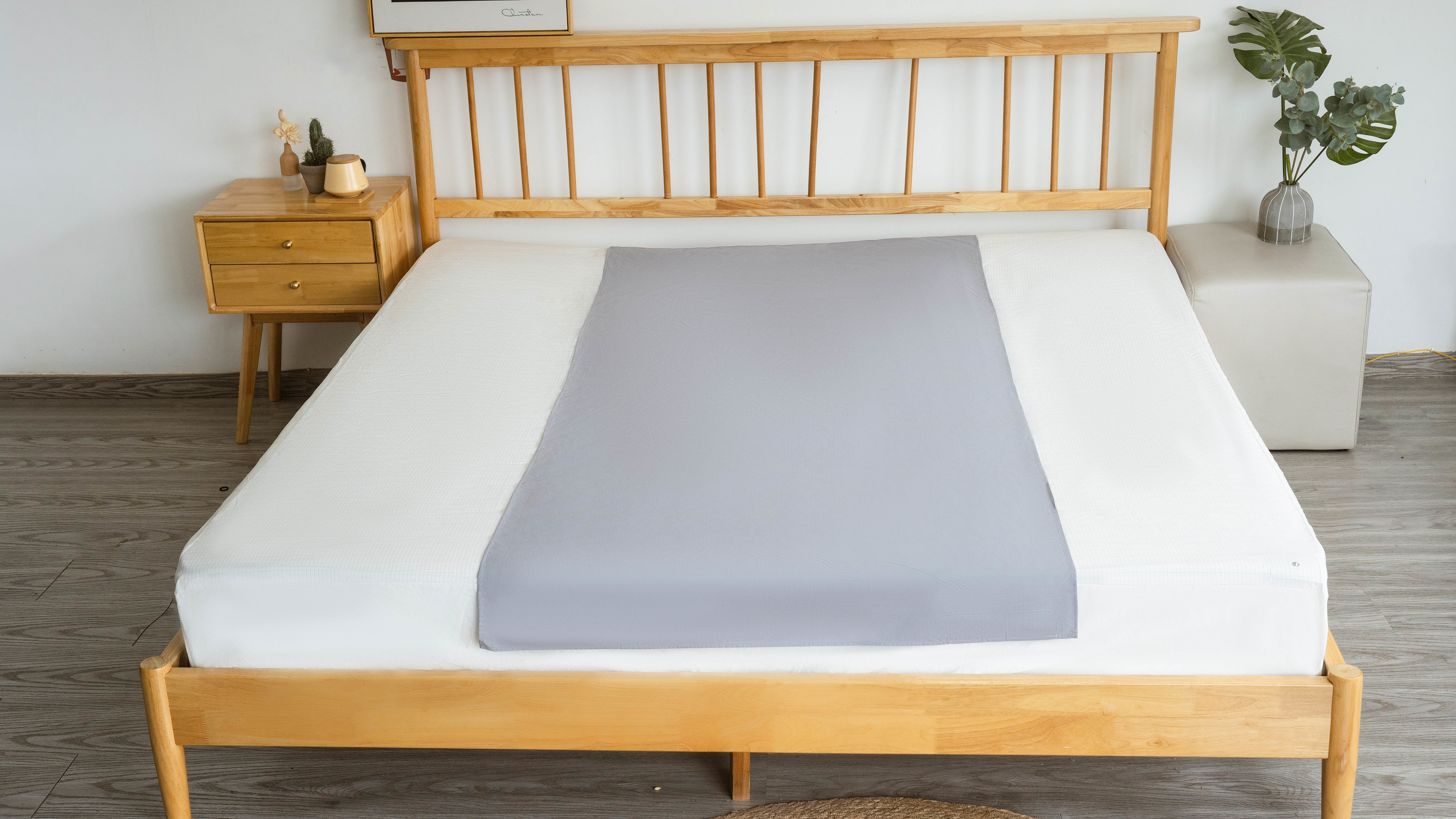 ESD Natural Energy Bed Flat Sheet 60*265 Conductive Cotton Silver Sheet Grounding Earthing Health Bed Mat Stress Relief Safety
