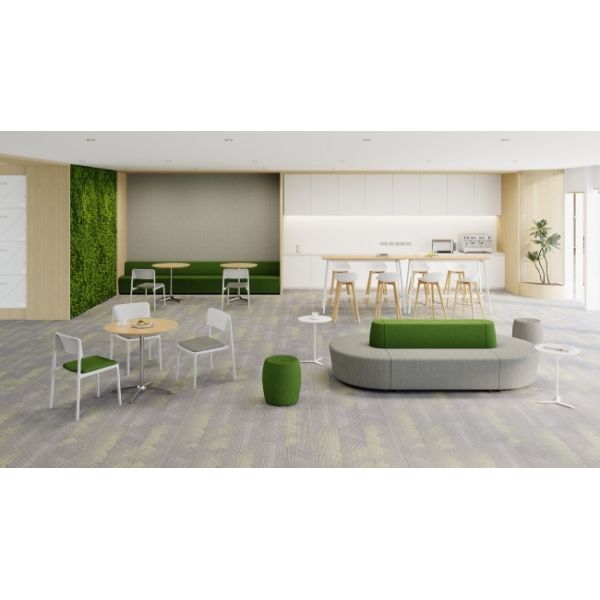 Ergonomic Restaurant Chair And Table One Piece Padded Cushion Molded PP Chair