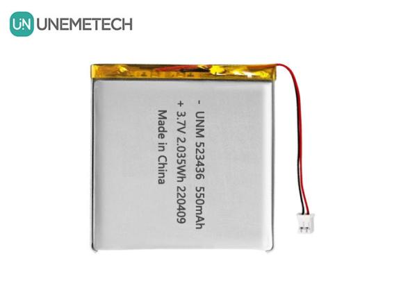 Lithium-ion Polymer Battery 3.7V 550mAh 523436 Rechargeable Li Polymer Battery for GPS Tracker