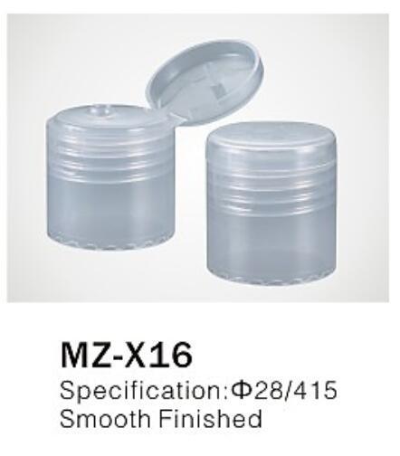 Φ28/415 PP/PET round flip top cap for cosmetic plastic bottle closure,smooth finished