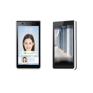 Câmera binocular terminal do termômetro do reconhecimento de cara de 8 polegadas para o prédio de escritórios