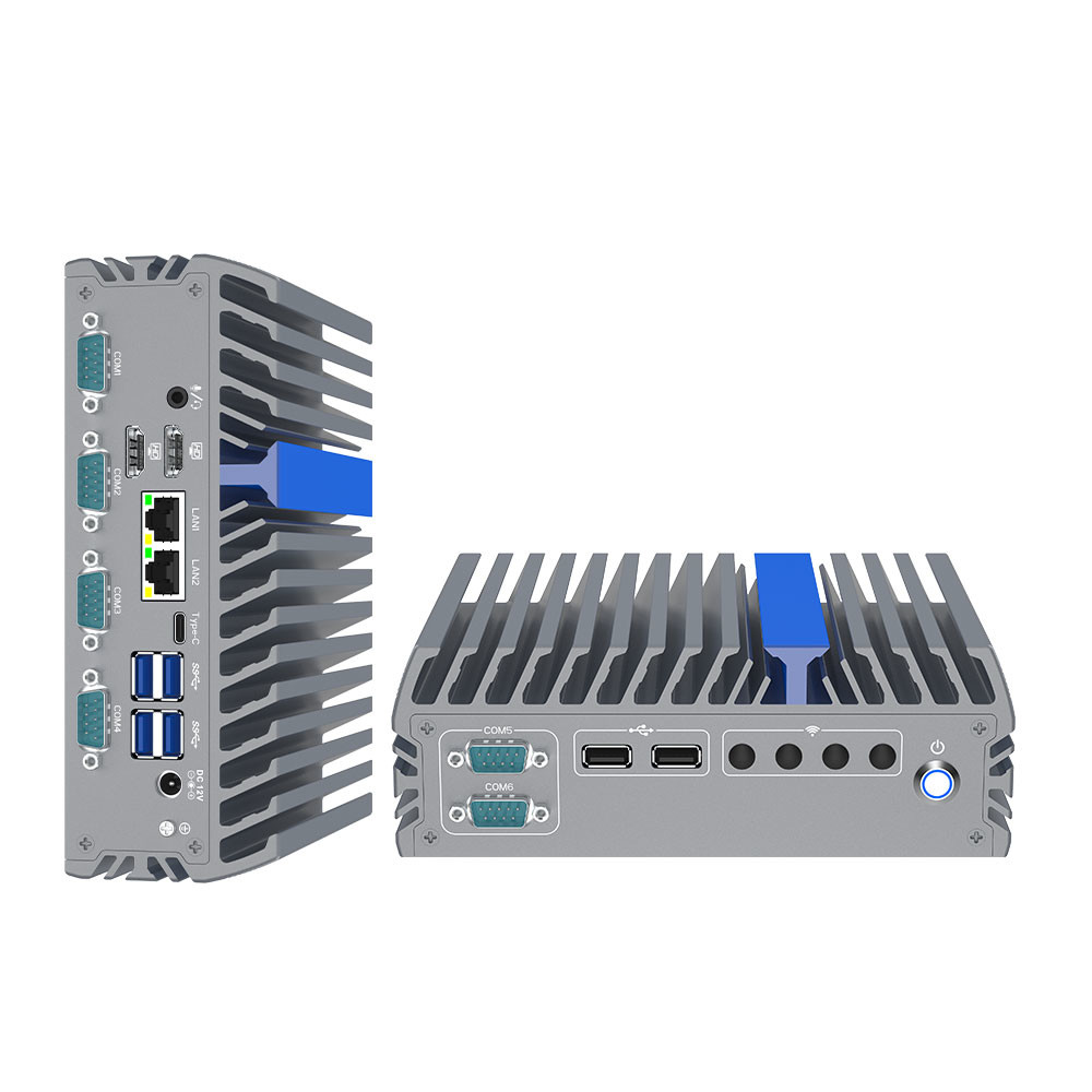 N100 Quad Core Fanless Industrial Mini PC 6 Com Rs232 4k Мини ПК