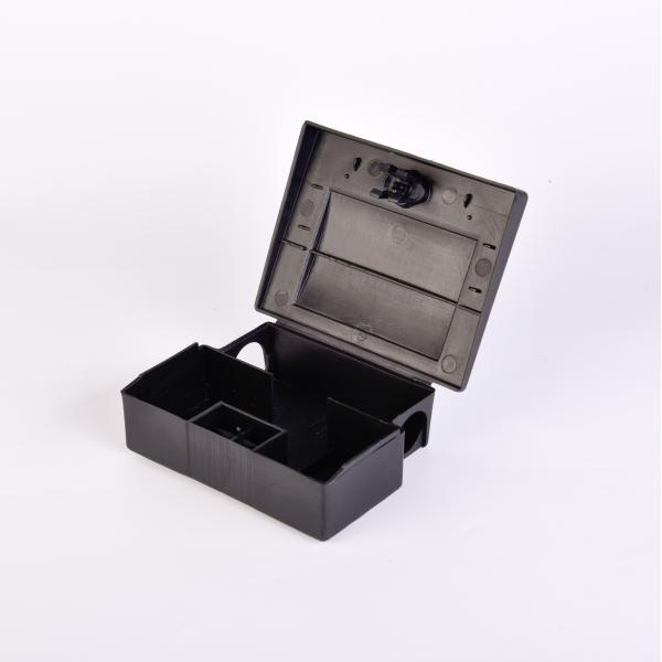 Granja regular caja de ratas ratones ratones trampa dura duración de plástico negro cebo estación de control de plagas