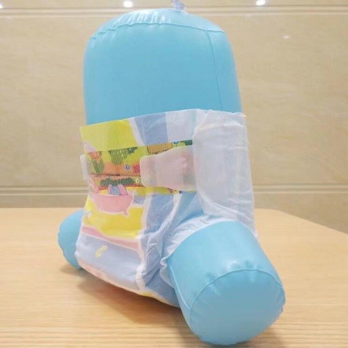 Blue ADL Breathable Baby Diapers 3 Layer Microfiber Stretchy Waistband