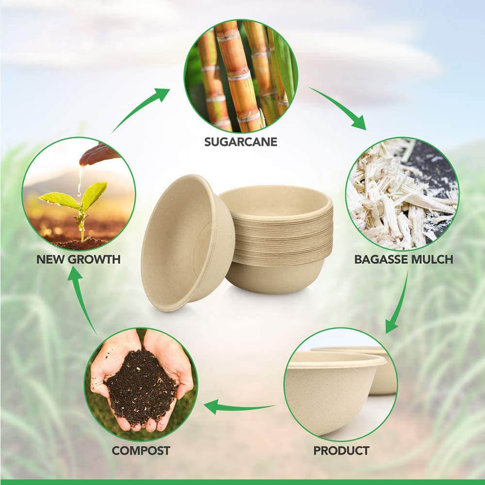 Плошки для супа 100% Biodegradable бумажные устранимые для горячих супов и закусок