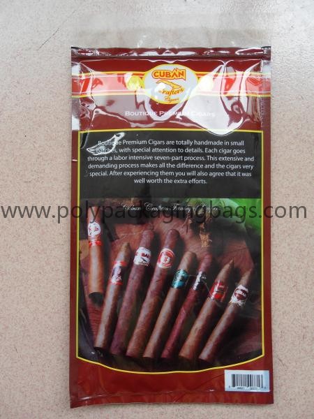 OPP Laminated 5 Cigar Packaging Bag Customized Logo