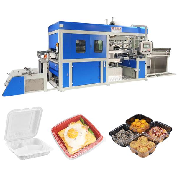 Professional Thermoforming Machine for Bakery and Confectionery Automatic Thermoforming Machine for Fruit Packaging Trays - PET/PS